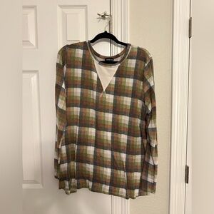 Plaid Long Sleeve Top